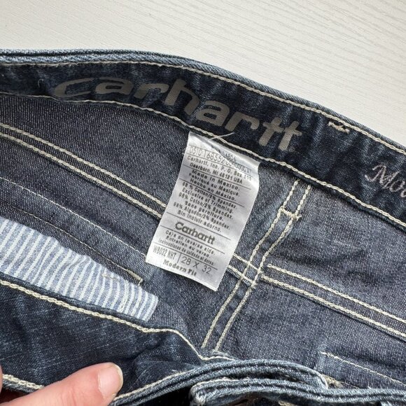 Carhartt Modern Fit Women’s Jeans 28x32 | Classic Dark Wash - Picture 5 of 7